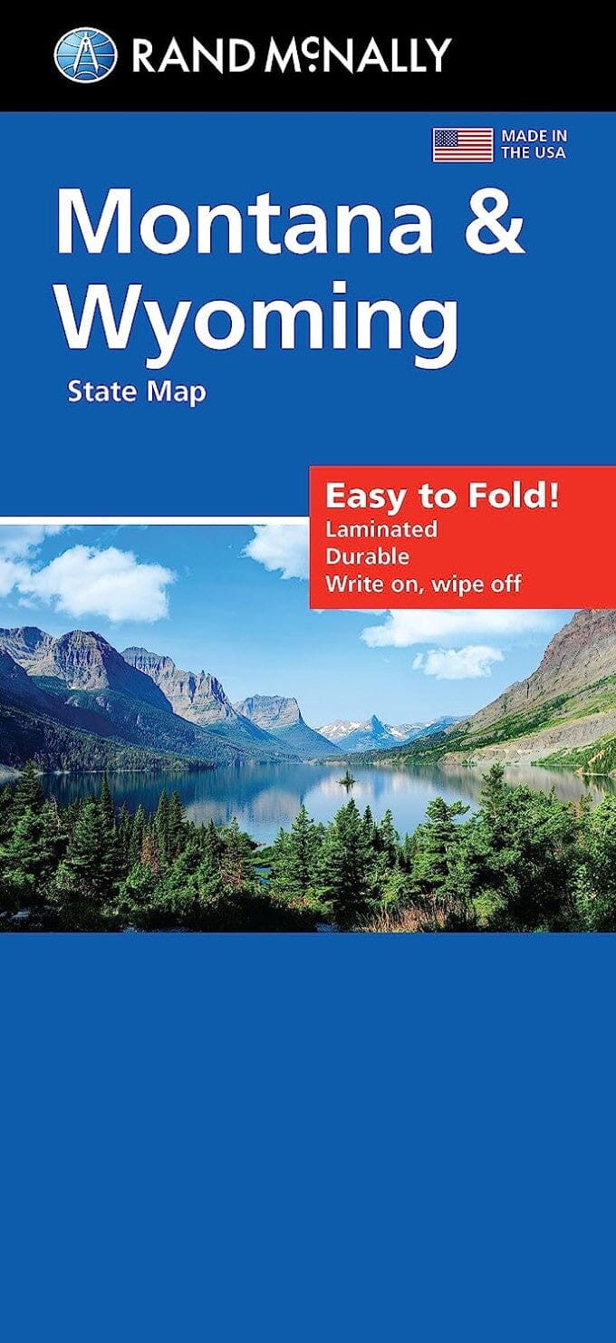 Montana et Wyoming, carte facile à plier | Rand McNally carte pliée Rand McNally 