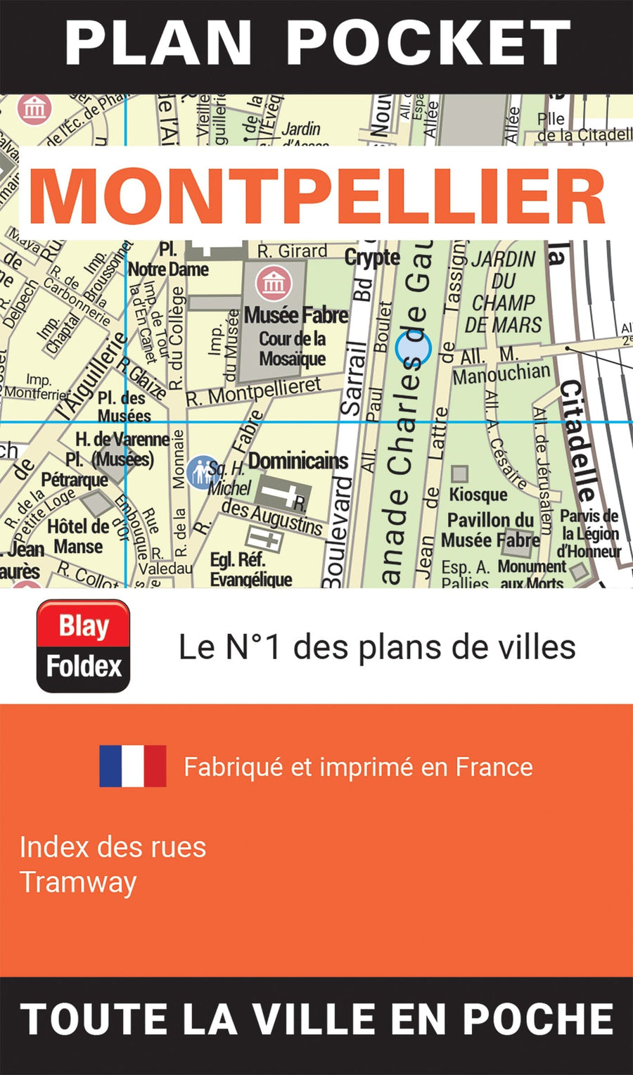 Montpellier, Hérault - Plan de ville "pocket" | Blay Foldex carte pliée Blay Foldex 