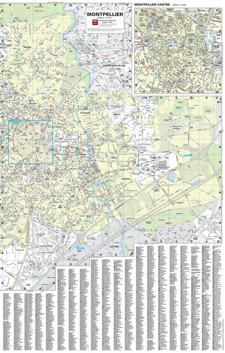 Montpellier, Hérault - Plan de ville "pocket" | Blay Foldex carte pliée Blay Foldex 