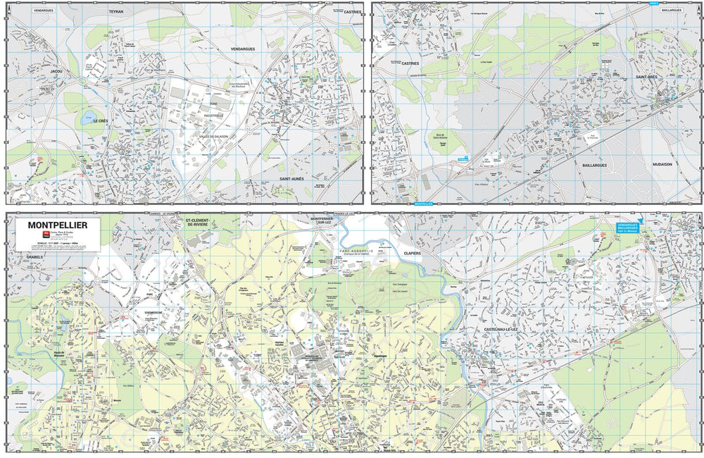Montpellier - Plan de ville grand format | Blay Foldex carte pliée Blay Foldex 