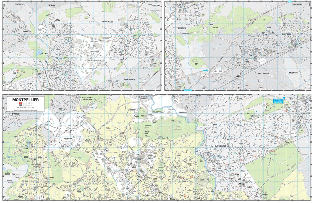Montpellier - Plan de ville grand format | Blay Foldex carte pliée Blay Foldex 
