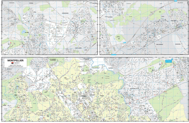 Montpellier - Plan de ville grand format | Blay Foldex carte pliée Blay Foldex 