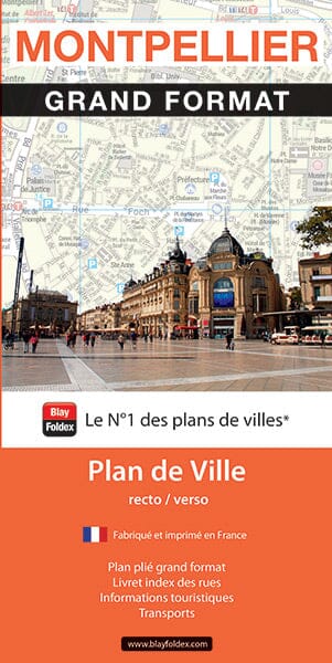 Montpellier - Plan de ville grand format | Blay Foldex carte pliée Blay Foldex 