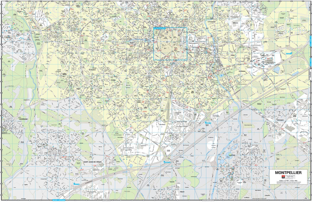 Montpellier - Plan de ville grand format | Blay Foldex carte pliée Blay Foldex 
