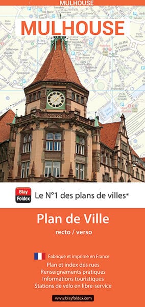 Mulhouse, Haut-Rhin - Plan de ville | Blay Foldex carte pliée Blay Foldex 