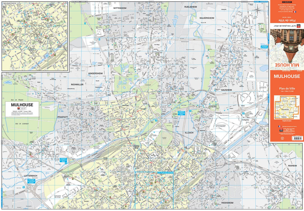 Mulhouse, Haut-Rhin - Plan de ville | Blay Foldex carte pliée Blay Foldex 
