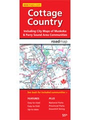 Muskoka, Huntsville, Cottage Country : Carte routière arrière | Canadian Cartographics Corporation carte pliée Canadian Cartographics Corporation 