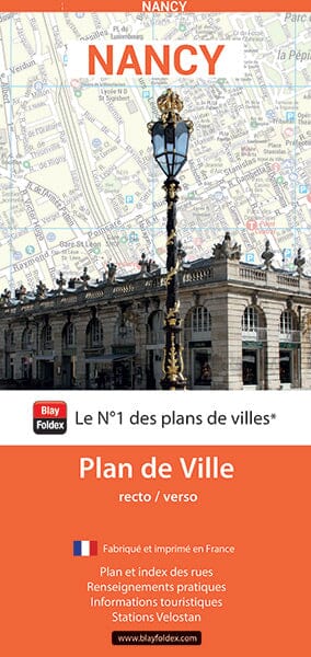 Nancy, Meurthe-et-Moselle - Plan de ville | Blay Foldex carte pliée Blay Foldex 