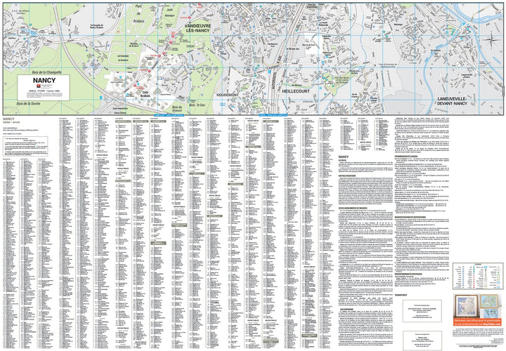 Nancy, Meurthe-et-Moselle - Plan de ville | Blay Foldex carte pliée Blay Foldex 