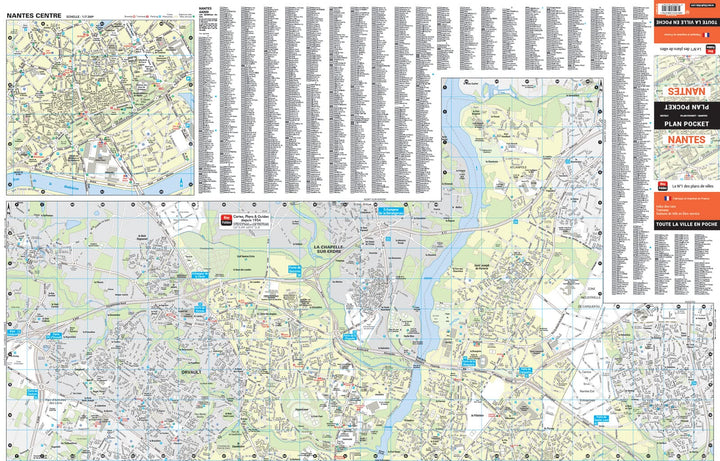 Nantes, Loire-Atlantique - Plan de ville "pocket" | Blay Foldex carte pliée Blay Foldex 