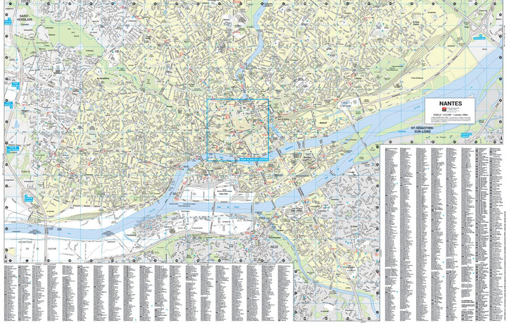 Nantes, Loire-Atlantique - Plan de ville "pocket" | Blay Foldex carte pliée Blay Foldex 