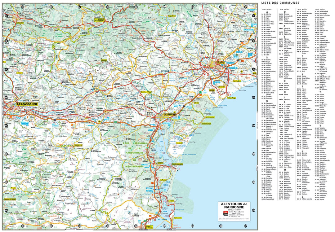 Narbonne, Aude - Plan de ville | Blay Foldex carte pliée Blay Foldex 