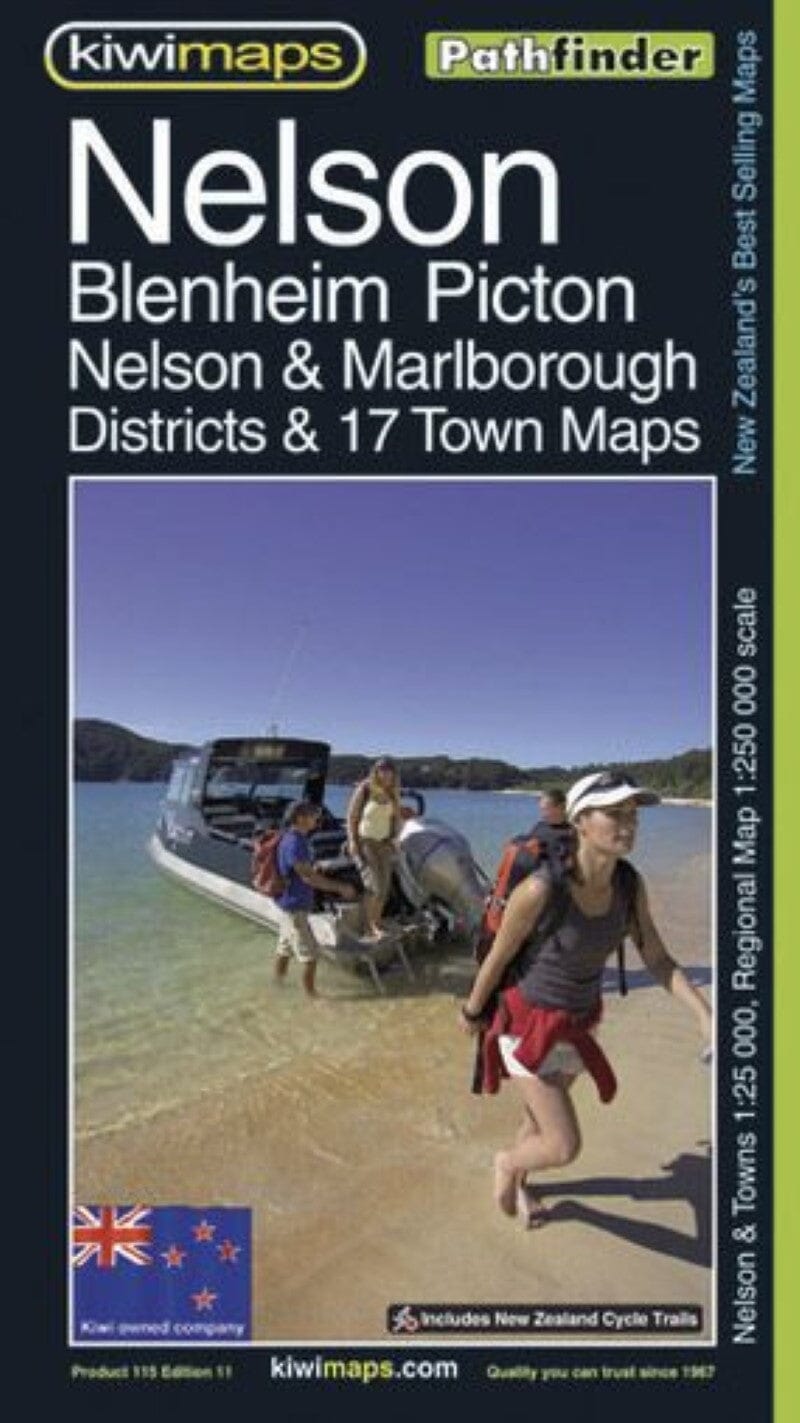 Nelson, Picton et ses districts (Nouvelle-Zélande) | Kiwi Maps carte pliée Kiwi Maps 