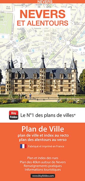 Nevers, Nièvre - Plan de ville | Blay Foldex carte pliée Blay Foldex 
