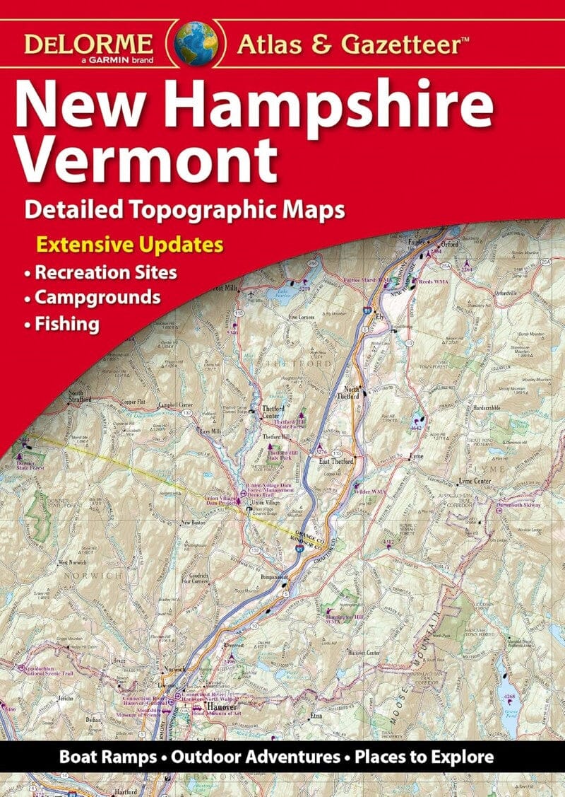 New Hampshire and Vermont Atlas & Gazetteer | DeLorme atlas DeLorme 