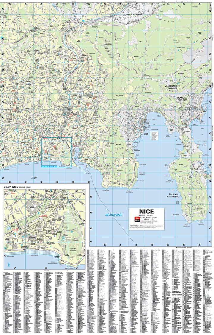 Nice, Alpes-Maritimes - Plan de ville "pocket" | Blay Foldex carte pliée Blay Foldex 