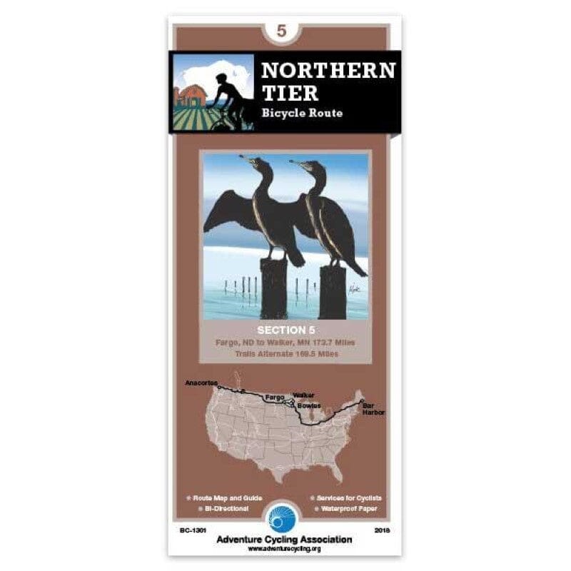 Northern Tier - Bicycle Route Section 5 | Adventure Cycling Association carte pliée Adventure Cycling Association 