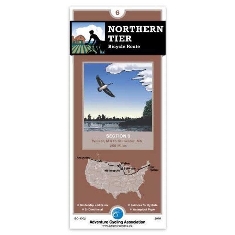 Northern Tier - Bicycle Route Section 6 | Adventure Cycling Association carte pliée Adventure Cycling Association 