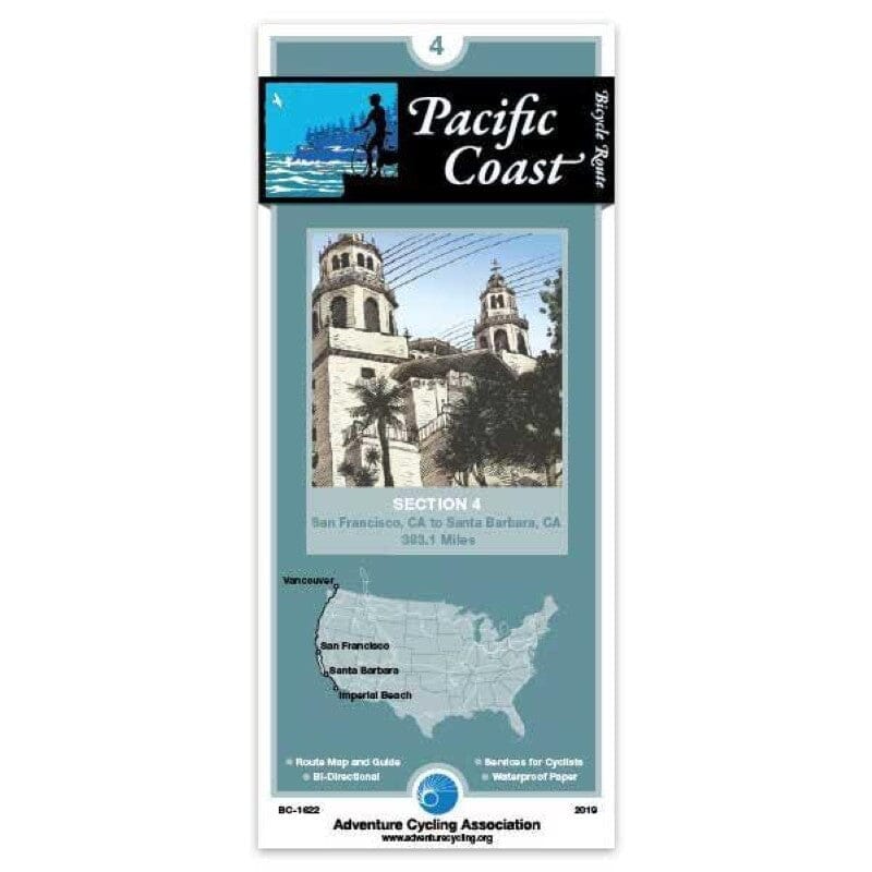 Pacific Coast Bicycle Route Section 4 Adventure Cycling Association | Adventure Cycling Association carte pliée Adventure Cycling Association 