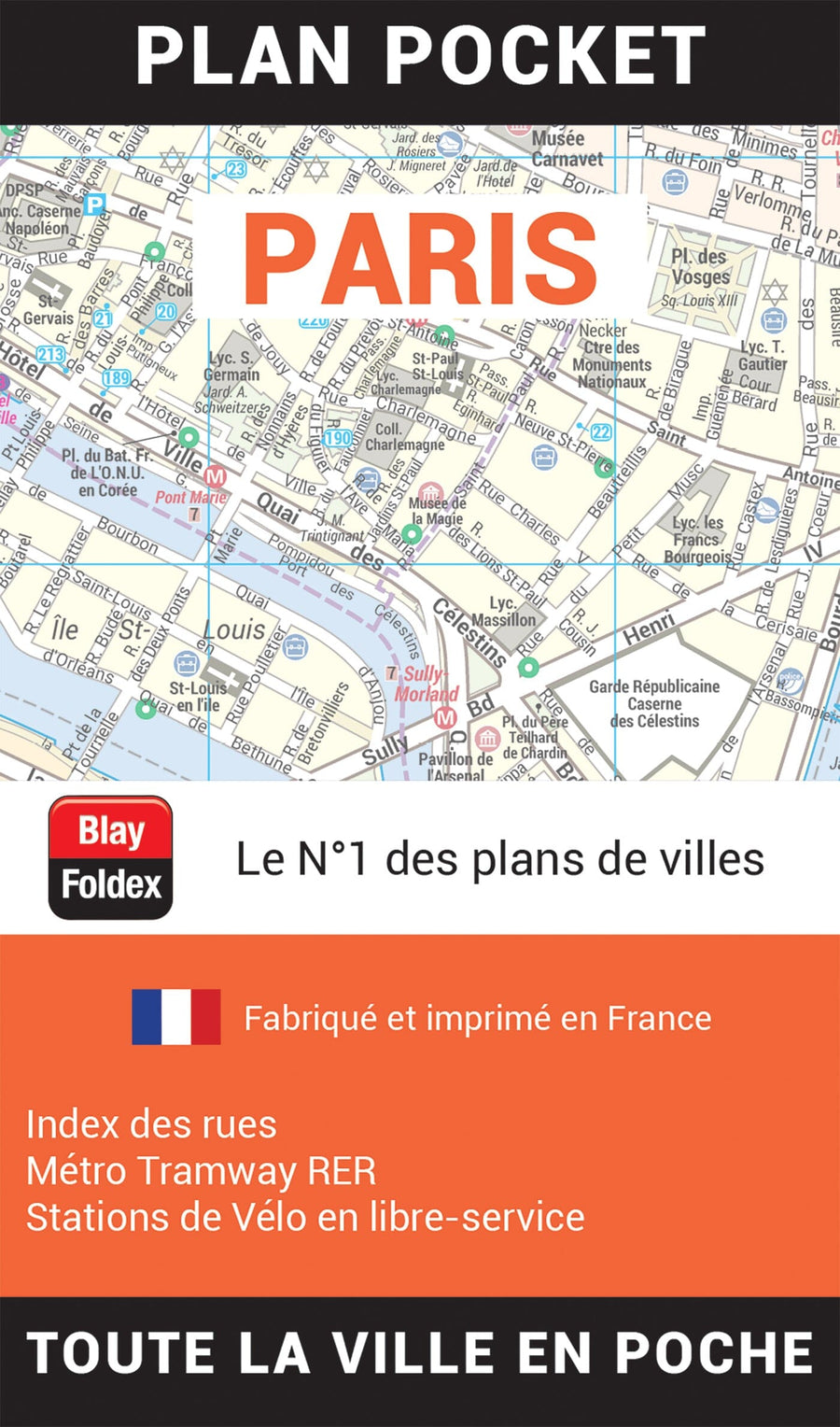 Paris, Île-de-France - Plan de ville "pocket" | Blay Foldex carte pliée Blay Foldex 