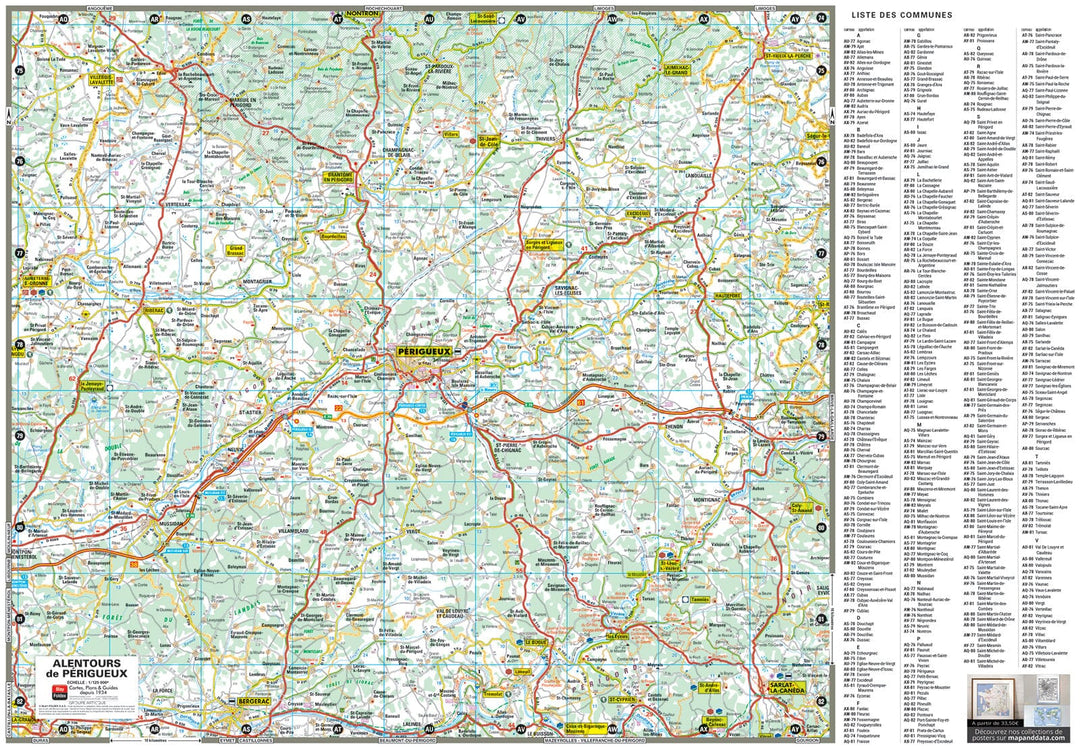 Périgueux, Dordogne - Plan de ville | Blay Foldex carte pliée Blay Foldex 
