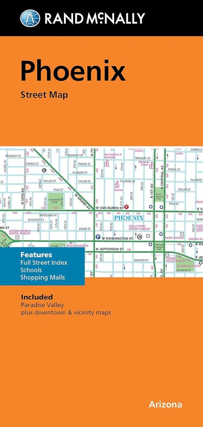 Phoenix, Arizona - Carte routière pliée | Rand McNally carte pliée Rand McNally 