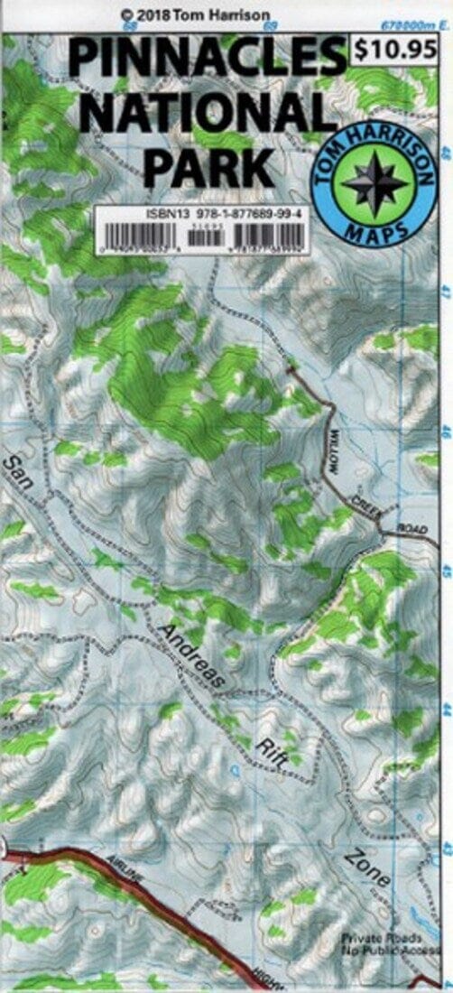 Pinnacles National Monument, Californie | Tom Harrison Maps carte pliée Tom Harrison Maps 