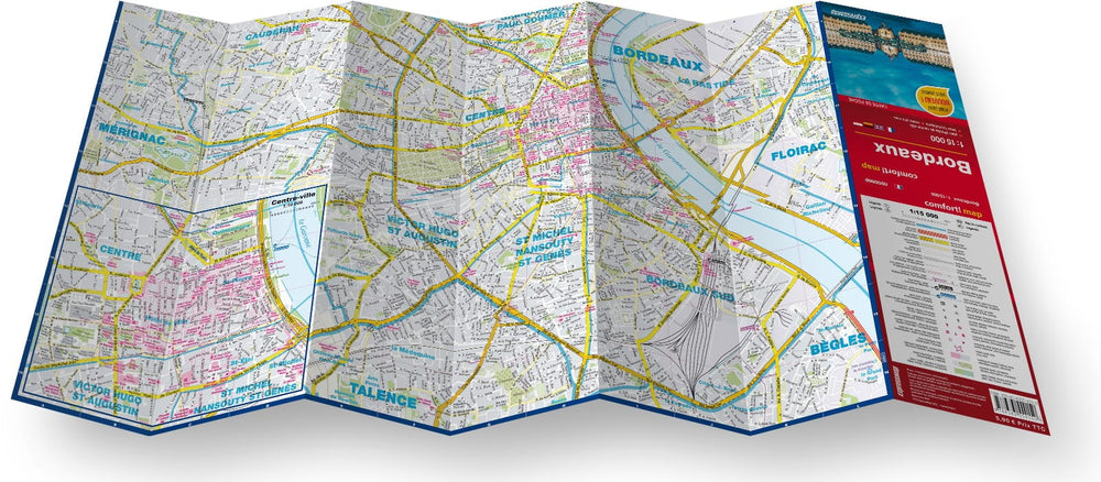 Plan de poche plastifié - Bordeaux mini | Express Map carte pliée Express Map 