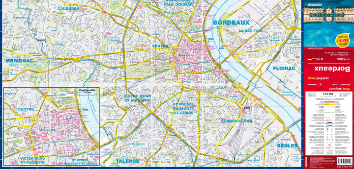 Plan de poche plastifié - Bordeaux mini | Express Map carte pliée Express Map 