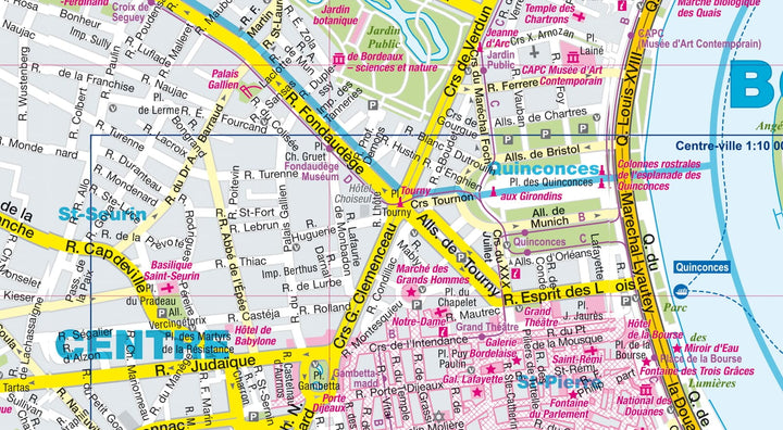Plan de poche plastifié - Bordeaux mini | Express Map carte pliée Express Map 