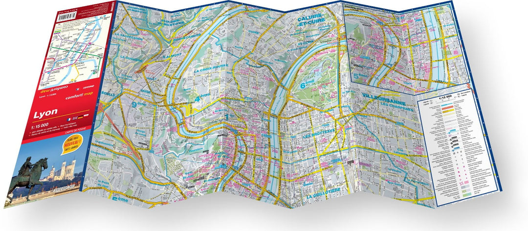 Plan de poche plastifié - Lyon mini | Express Map carte pliée Express Map 