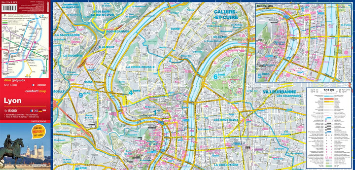 Plan de poche plastifié - Lyon mini | Express Map carte pliée Express Map 