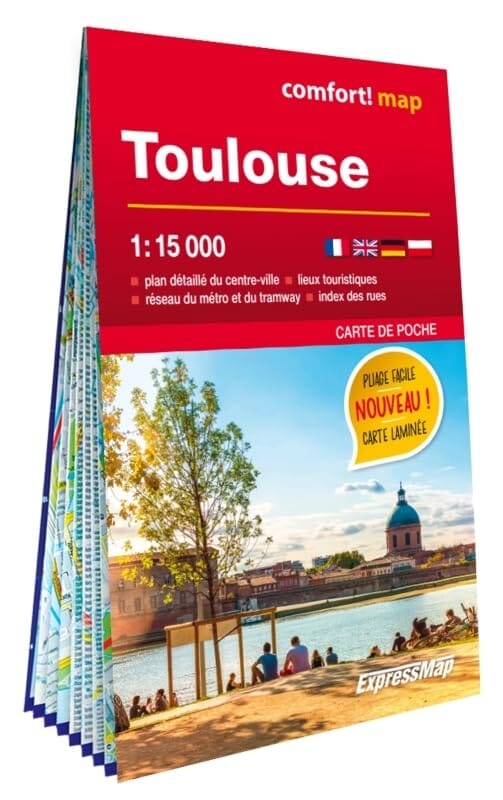 Plan de poche plastifié (mini) - Toulouse | Express Map carte pliée Express Map 