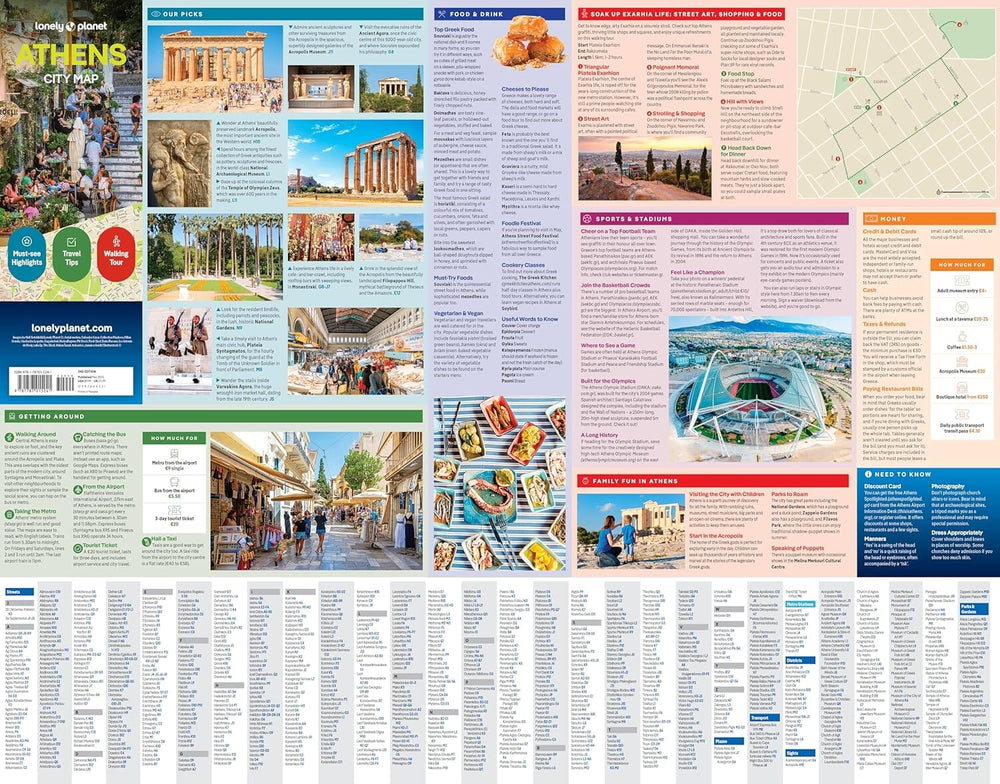 Plan de ville (en anglais) - Athens | Lonely Planet carte pliée Lonely Planet EN 