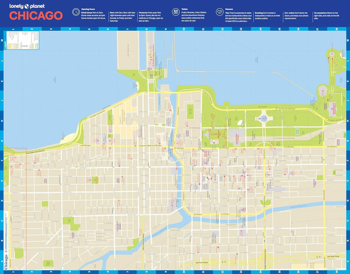 Plan de ville (en anglais) - Chicago | Lonely Planet carte pliée Lonely Planet EN 