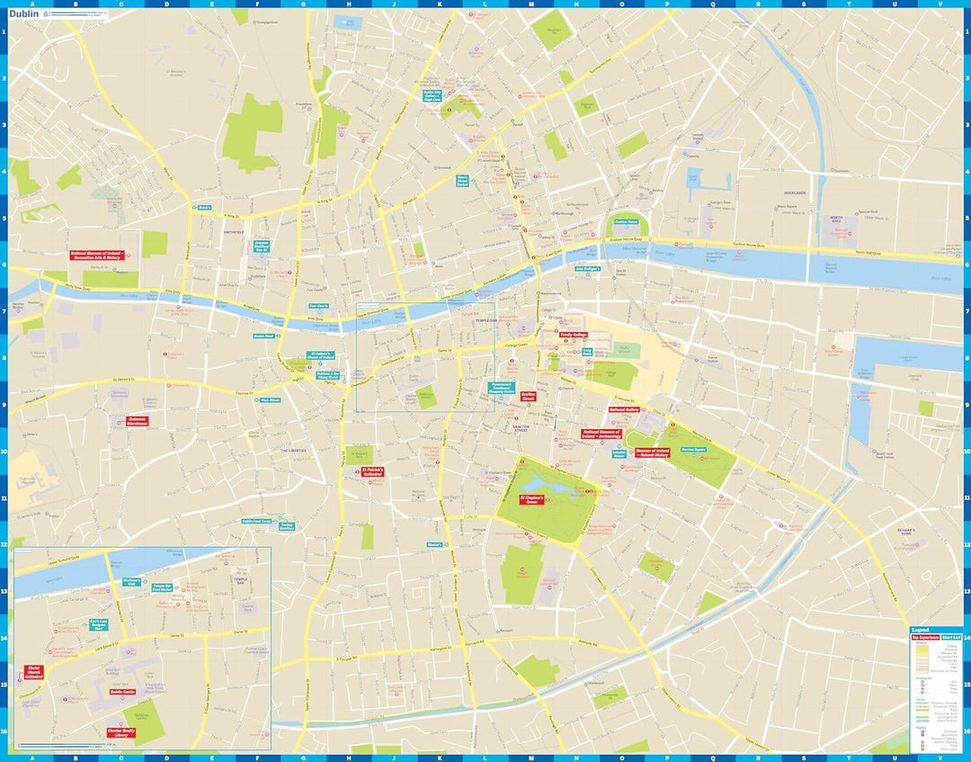 Plan de ville (en anglais) - Dublin | Lonely Planet carte pliée Lonely Planet EN 