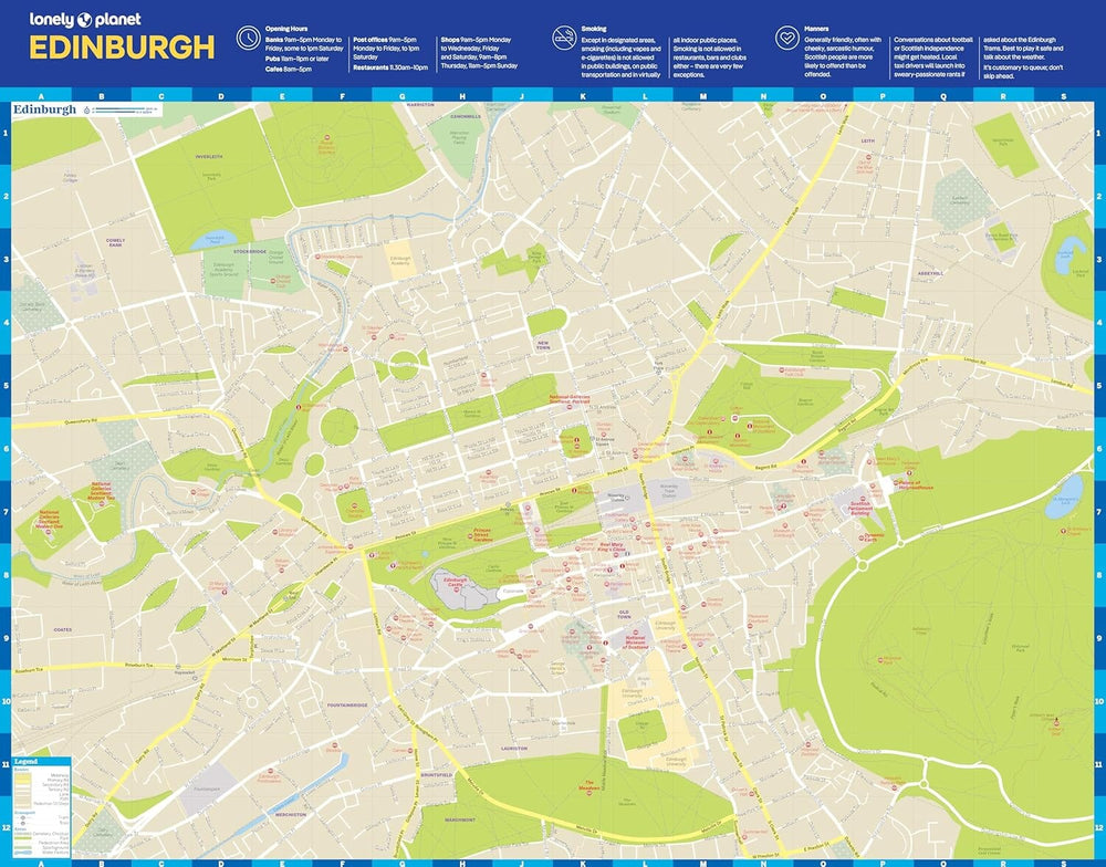 Plan de ville (en anglais) - Edinburgh | Lonely Planet carte pliée Lonely Planet EN 