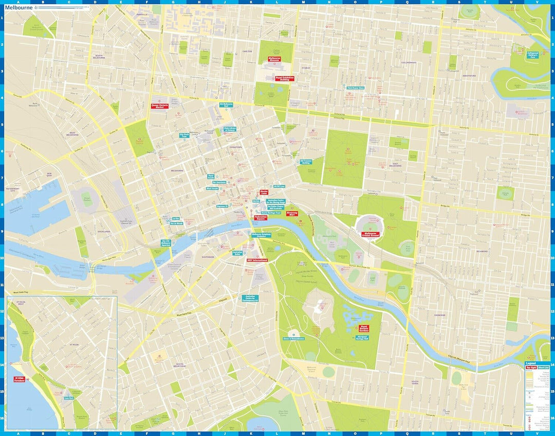 Plan de ville (en anglais) - Melbourne | Lonely Planet carte pliée Lonely Planet EN 