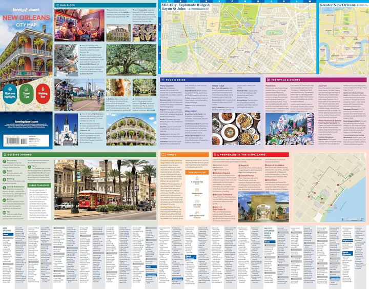 Plan de ville (en anglais) - New Orleans | Lonely Planet plan de ville Lonely Planet EN 