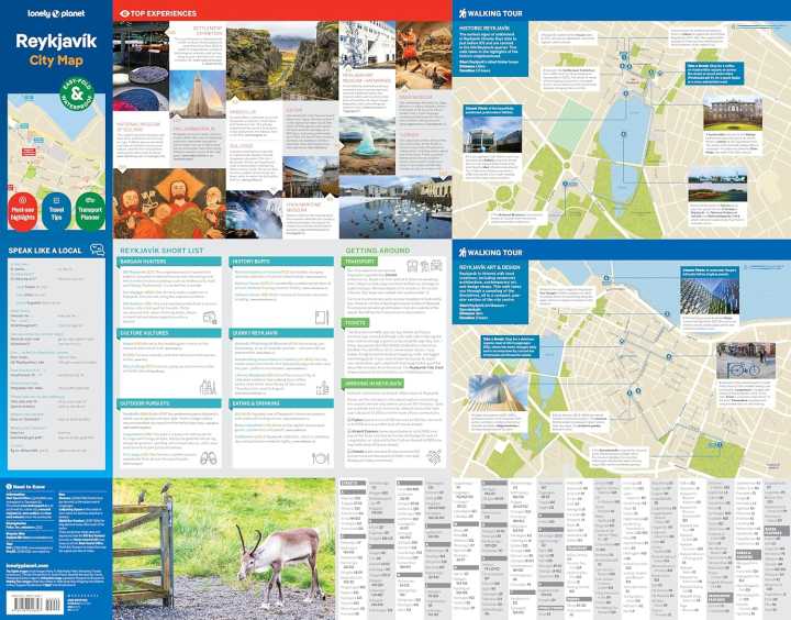 Plan de ville (en anglais) - Reykjavik | Lonely Planet carte pliée Lonely Planet EN 