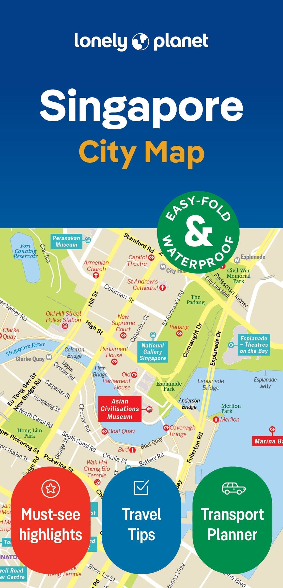 Plan de ville (en anglais) - Singapore | Lonely Planet carte pliée Lonely Planet EN 