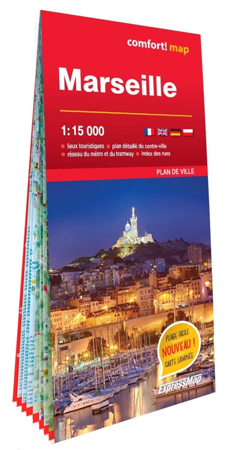 Plan de ville plastifié - Marseille | Express Map carte pliée Express Map 