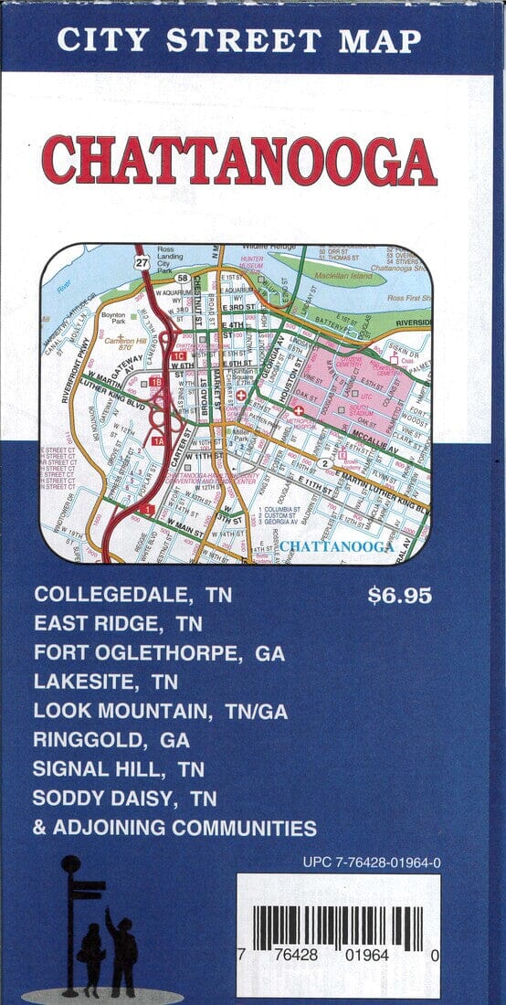 Plan des rues - Chattanooga (Tennessee) | GM Johnson carte pliée GM Johnson 