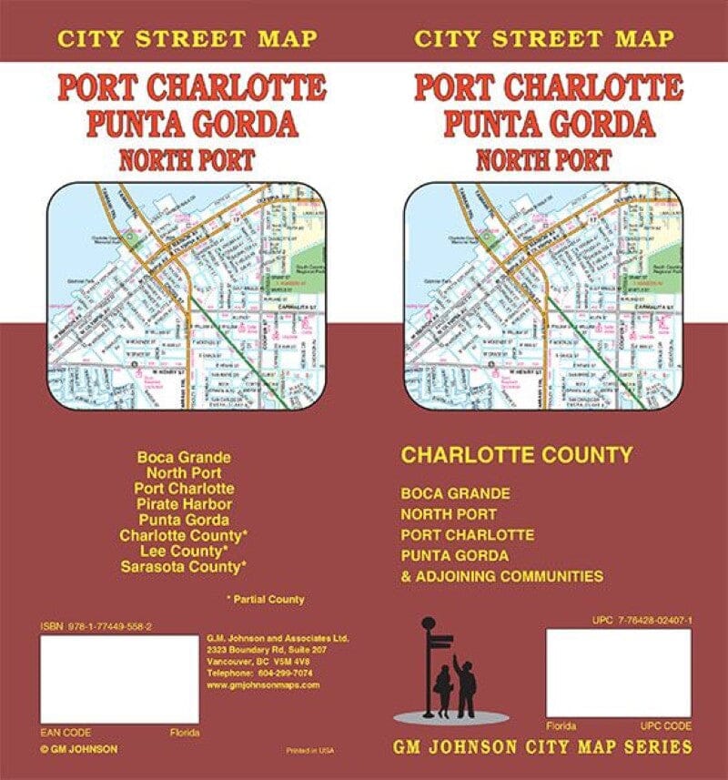 Plan des rues - Port Charlotte, Punta Gorda, Port Nord | GM Johnson carte pliée GM Johnson 