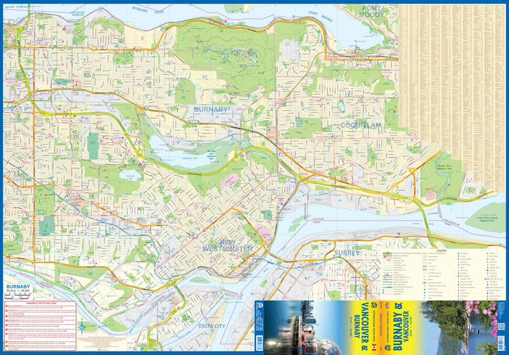 Plan détaillé - Burnaby & Vancouver | ITM carte pliée ITM 