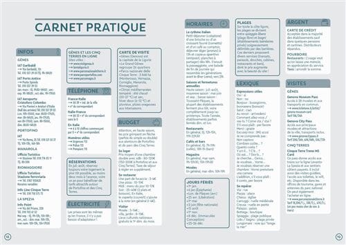 Plan détaillé - Cinque Terre et Gênes | Cartoville carte pliée Gallimard 