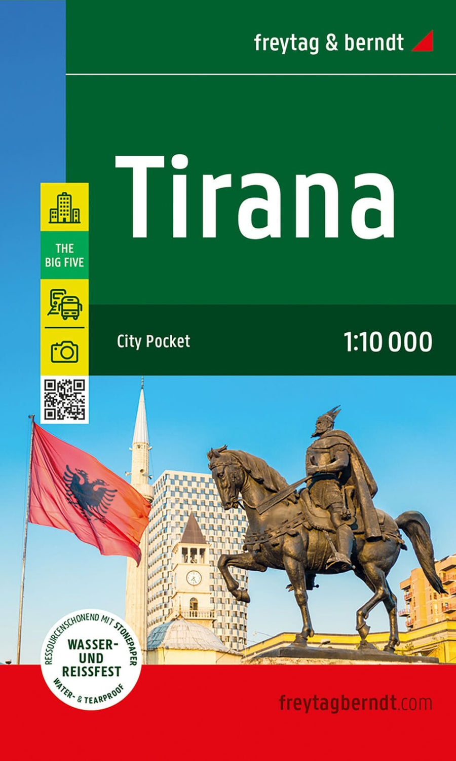 Plan détaillé de poche - Tirana (Albanie) | Freytag & Berndt carte pliée Freytag & Berndt 