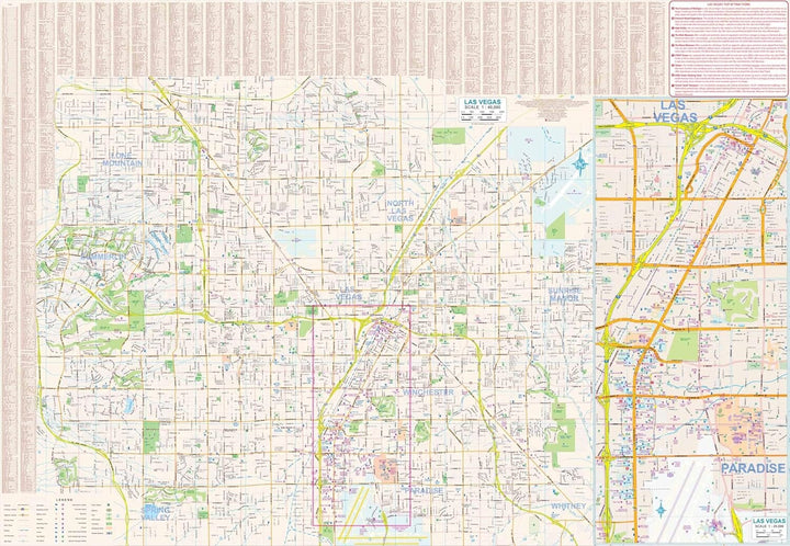 Plan détaillé - Las Vegas & région | ITM carte pliée ITM 