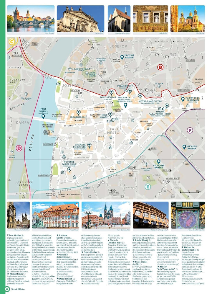 Plan détaillé - Prague 2024/25 | Cartoville carte pliée Gallimard 