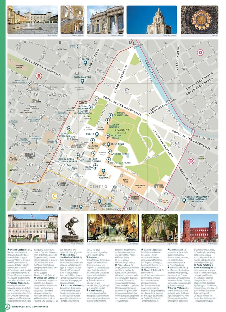 Plan détaillé - Turin | Cartoville carte pliée Gallimard 